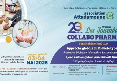L’Association Attadamoune d’Agadir organise Les 19émes Journées Collabo Pharma le 03 et 04 Mai 2025